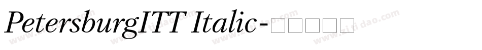 PetersburgITT Italic字体转换